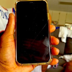 Black Smartphone with Gold Case